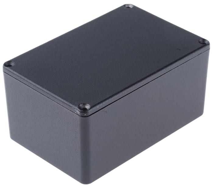Hammond 1590 Series Black Die Cast Aluminium Enclosure, IP54, Black Lid, 120 x 80 x 59mm