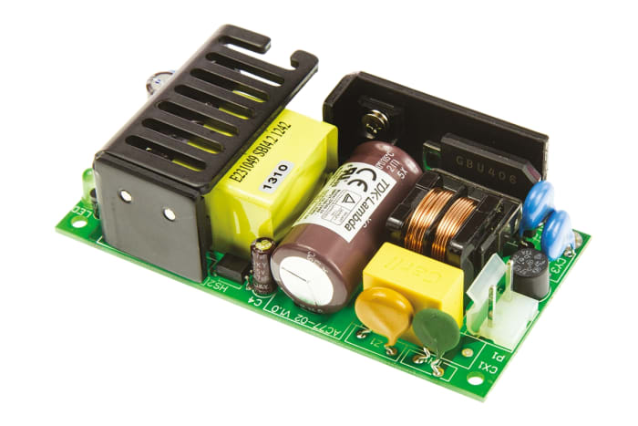 TDK-Lambda Switching Power Supply, ZPS60-24, 24V dc, 2.5A, 60W, 1 Output, 120 → 370 V dc, 90 → 264 V ac