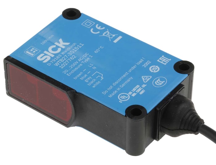 Fotoelektrický snímač, řada: W27-3 30 mm → 1.6 m Infračervený Blok 4 kabel, 2 m., výstup: Relé IP66, IP67