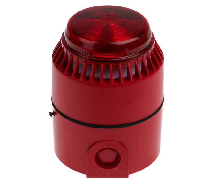 Indicator luminoso y acústico Xenón Eaton, 18 → 28 V dc, Rojo, Intermitente, 101dB @ 1m, IP56, IP65