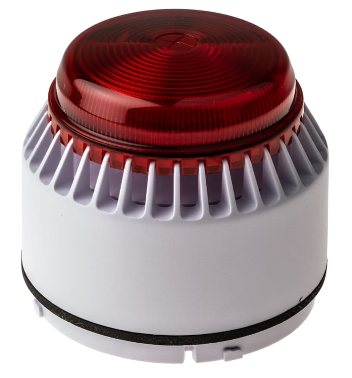 White base red lens beacon sounder,24Vdc