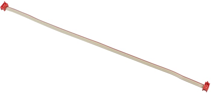 TE Connectivity MICRO-MATCH Series Flat Ribbon Cable Assembly, 4-Way, 250mm Length, Micro-MaTch IDC to Micro-MaTch IDC