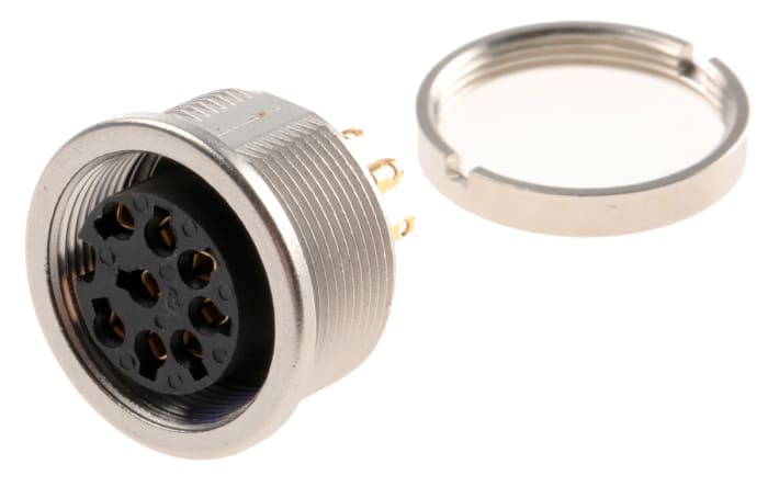 Lumberg Zásuvka DIN, řada: 304, počet kontaktů: 8, velikost: M16, 60V ac, orientace těla: Rovný, IP68 5A DIN EN 60529,