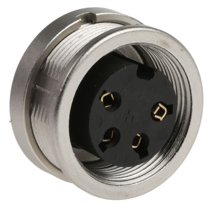 Lumberg, KFV 4 Pole M16 Din Socket, DIN EN 60529, 5A, 250 V ac IP40, Screw On, Female, Panel Mount