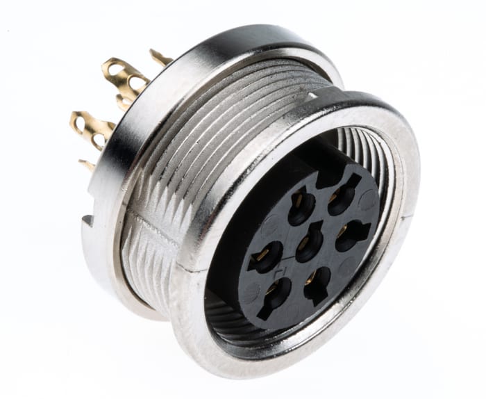 Lumberg, KFV 7 Pole M16 Din Socket, DIN EN 60529, 5A, 250 V ac IP40, Female, Panel Mount