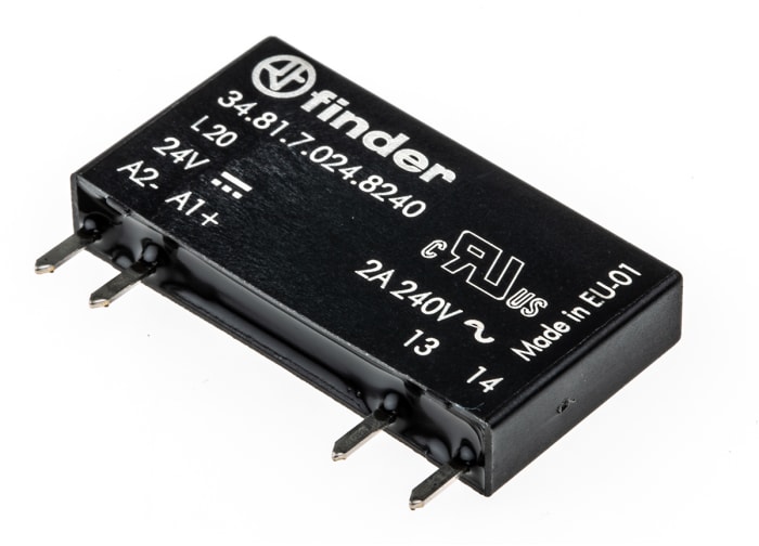 Finder 34 Series Solid State Relay, 2 A Load, PCB Mount, 240 V ac Load, 30 V Control