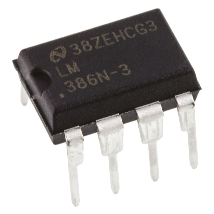Texas Instruments,Class-AB0.7 W @ 8 Ω, 8-Pin MDIP LM386N-3/NOPB