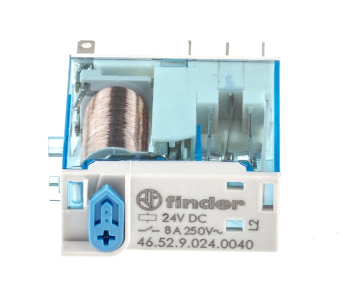 46.52.9.024.0040 Finder | Finder Plug In Relay, 24V dc Coil, 8A ...