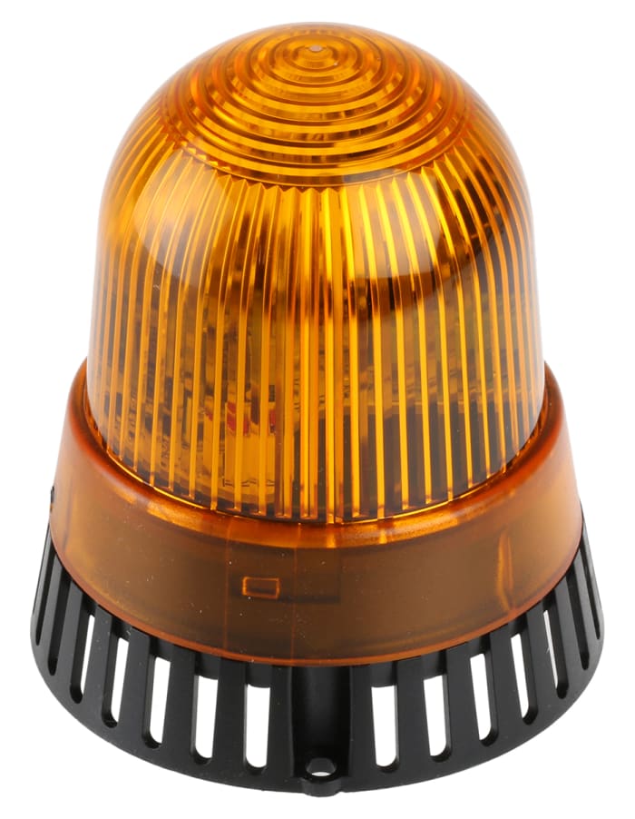 Werma 421 Series Yellow Sounder Beacon, 24 V ac/dc, IP65, Surface Mount, 105dB at 1 Metre