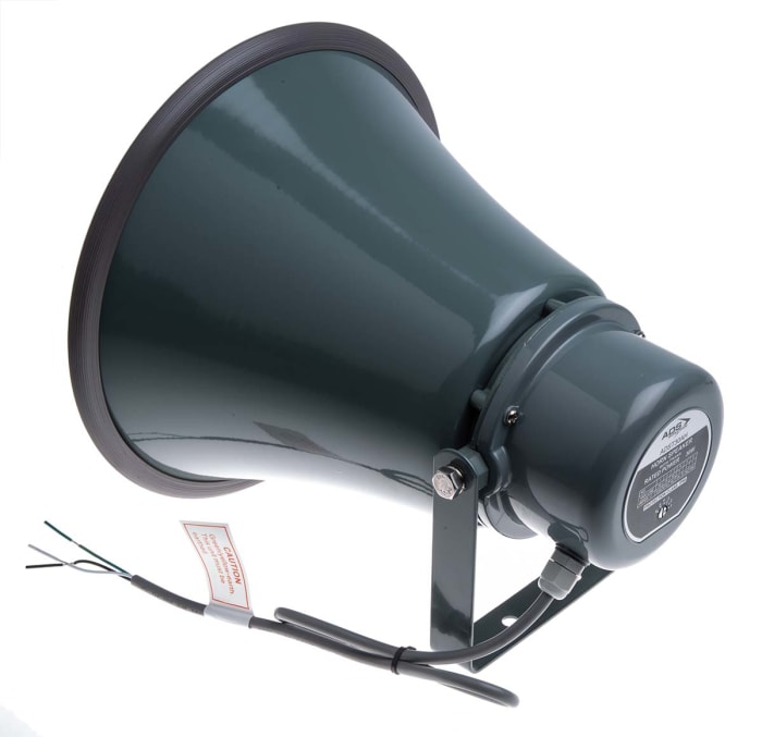 RS PRO, RS PRO 15W Grey Horn Speaker, 250 Hz → 16 kHz, IP66, 535-0316
