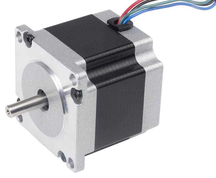 RS PRO Hybrid, Permanent Magnet Stepper Motor, 1.0Nm Torque, 2.3 V, 1.8°, 56.4 x 56.4mm Frame, 6.35mm Shaft