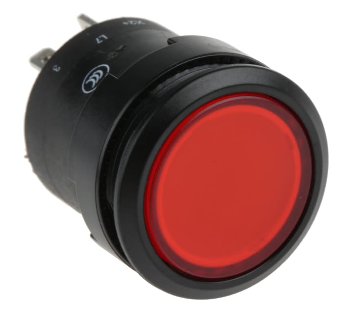 EAO 84 Series Illuminated Push Button Switch, Momentary, Panel Mount, 22.5mm Cutout, SPST, 24V dc, IP67