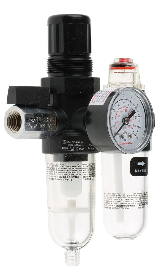 BL07201 G 1/4 FRL, Automatic Drain, 40μm Filtration