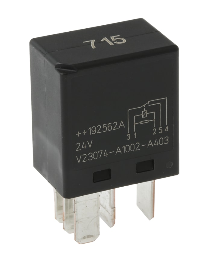 Relais automobile TE Connectivity, 24V c.c., 30A, 1 RT, Enfichable