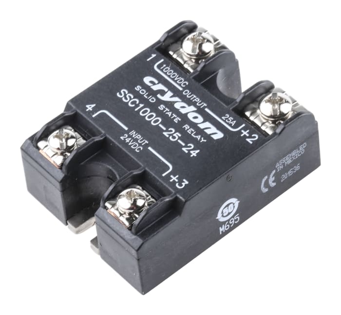 Sensata Crydom SSC Series Series Solid State Relay, 25 A Load, Surface Mount, 1000 V Load, 28 V Control
