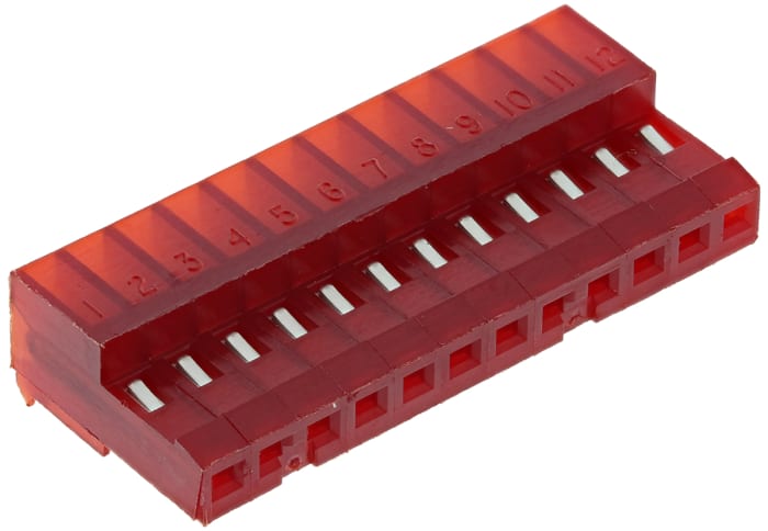 TE Connectivity 12-Way IDC Connector Socket for Cable Mount, 1-Row