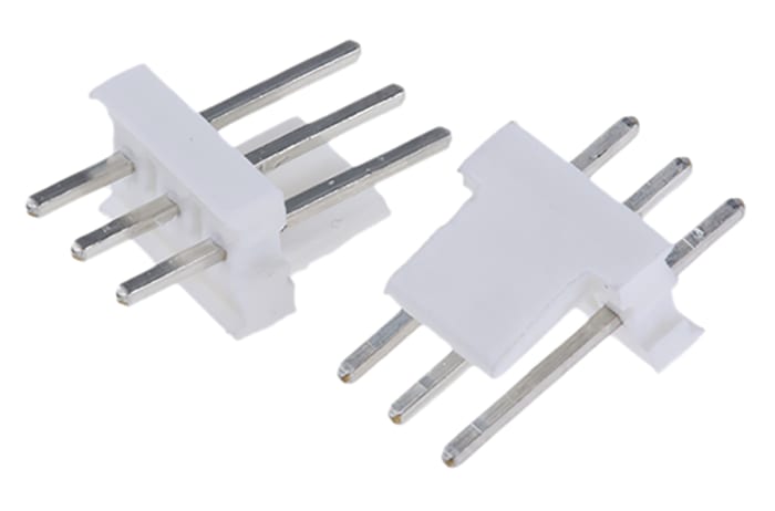 TE Connectivity MTA-100 Series Straight Through Hole Pin Header, 3 Contact(s), 2.54mm Pitch, 1 Row(s), Unshrouded