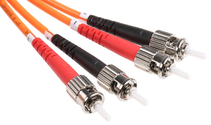 RS PRO OM2 Multimode Fibre Optic Cable, 125 μm Low Smoke Zero Halogen, Orange, 5 m