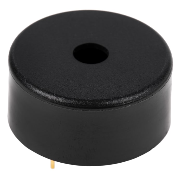 RS PRO 93dB Through Hole Continuous External Piezo Buzzer, 30 (Dia.) x 13.5mm, 30V ac Max