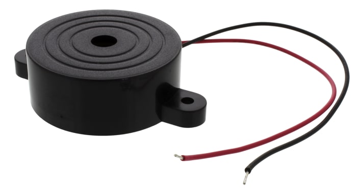 RS PRO 81dB Panel Mount Intermittent Internal Piezo Buzzer, 60 x 41.8 x 16mm, 3V dc Min, 28V dc Max