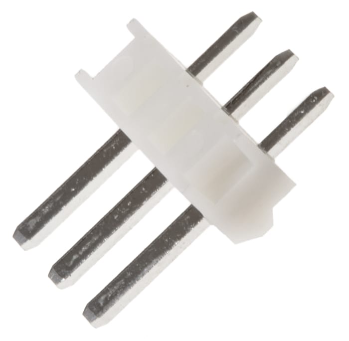 JST NH Series Straight Through Hole Pin Header, 3 Contact(s), 2.5 mm Pitch, 1 Row, Unshrouded