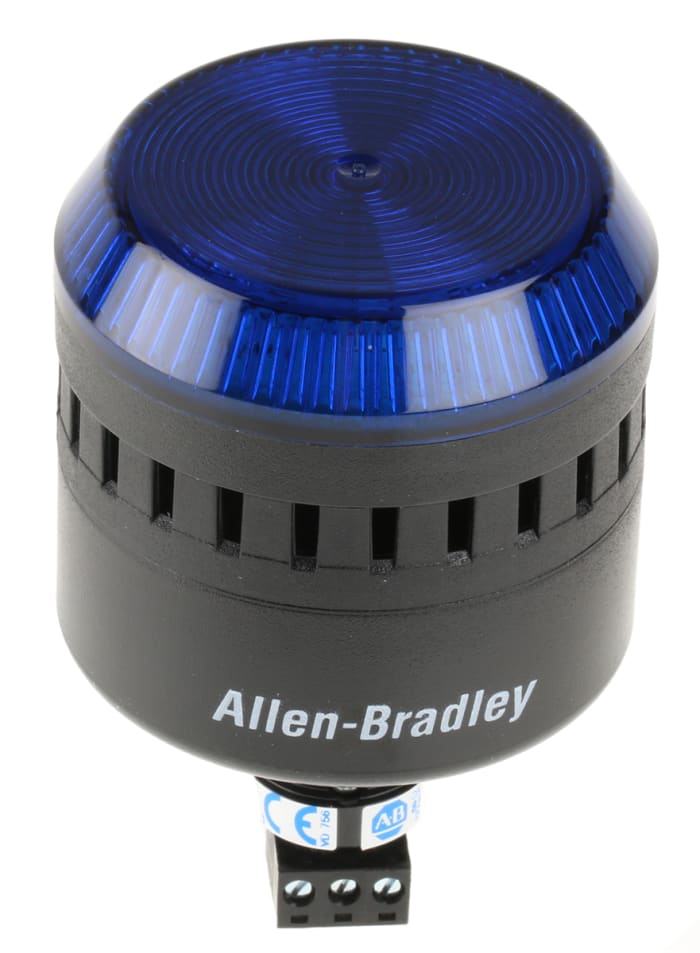 Allen Bradley 855PC Series Blue Sounder Beacon, 24 V ac/dc, Panel Mount, 103dB at 1 Metre