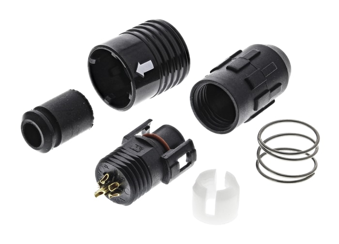 Hirose Cable Mount Miniature Connector, Male, 100 V ac, 6 Way, Gold Plating