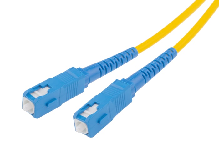 RS PRO SC to SC Simplex Single Mode OS1 Fibre Optic Cable, 9/125μm, Yellow, 5m