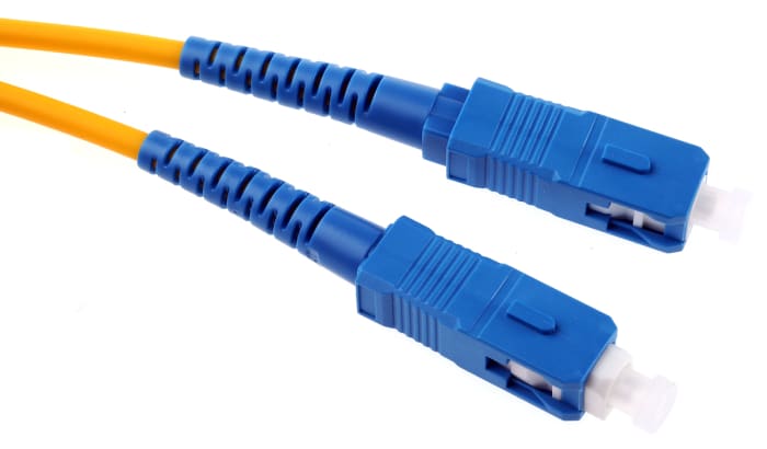 RS PRO SC to SC Simplex Single Mode OS1 Fibre Optic Cable, 9/125μm, Yellow, 1m