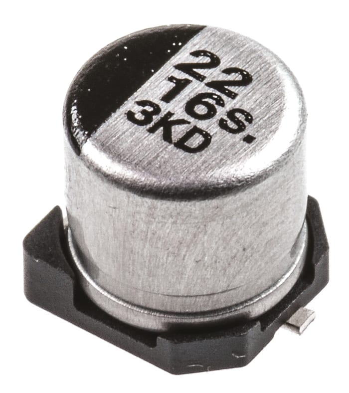 Panasonic 22μF Aluminium Electrolytic Capacitor 16V dc, Surface Mount - EEE1CA220SR