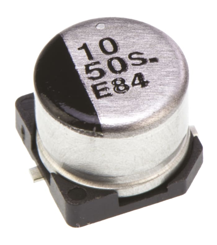 Panasonic 10μF Aluminium Electrolytic Capacitor 50V dc, Surface Mount - EEE1HA100SP