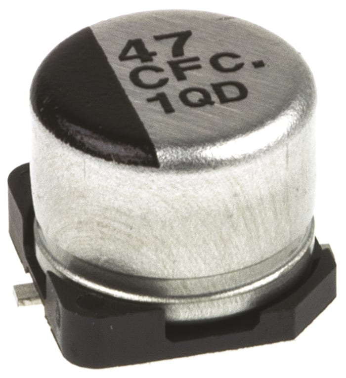 Panasonic 47μF Aluminium Electrolytic Capacitor 16V dc, Surface Mount - EEEFC1C470P