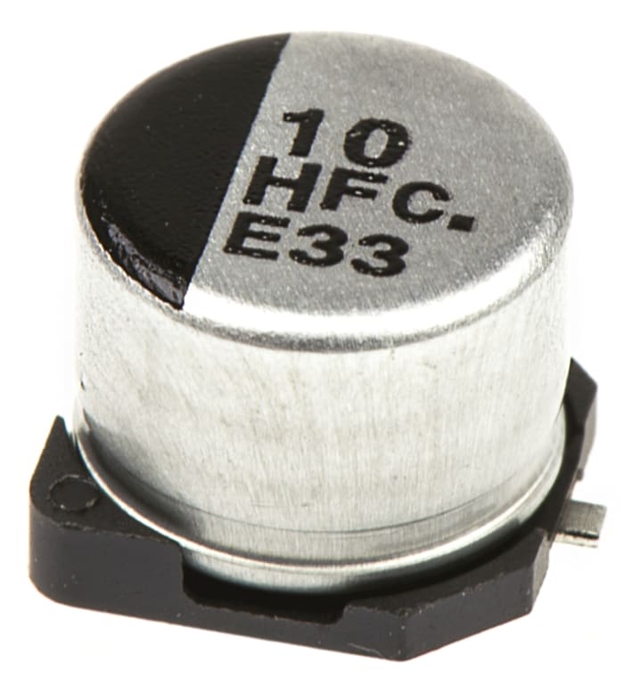 Panasonic 10μF Aluminium Electrolytic Capacitor 50V dc, Surface Mount - EEEFC1H100P