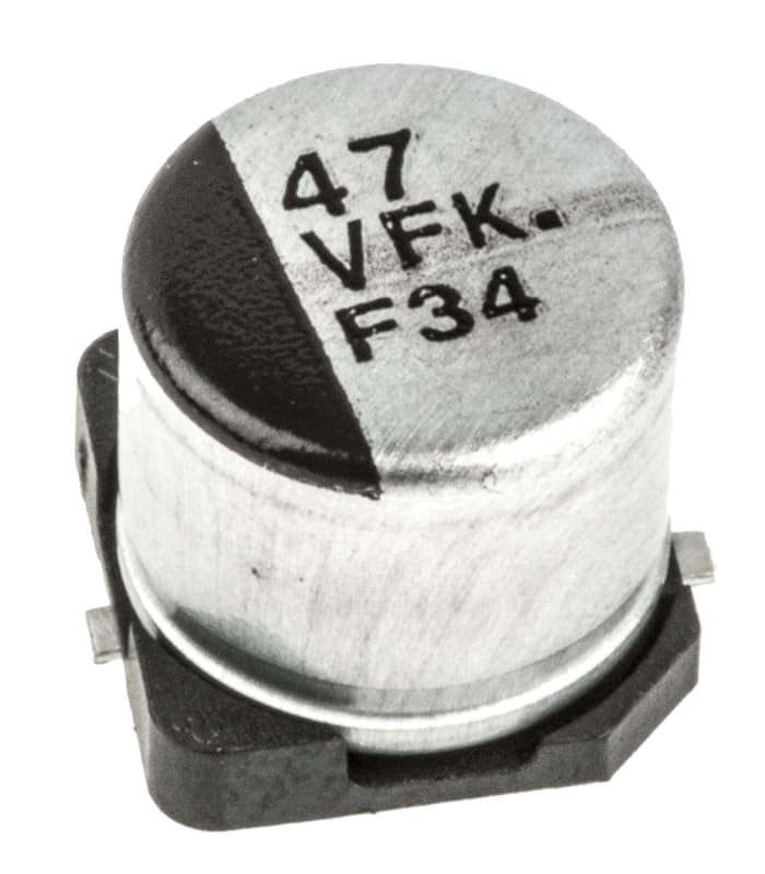 Panasonic 47μF Aluminium Electrolytic Aluminium Electrolytic Capacitor 35V dc, Surface Mount - EEEFK1V470P