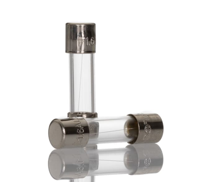 Eaton 1.6A F Glass Cartridge Fuse, 5 x 20mm