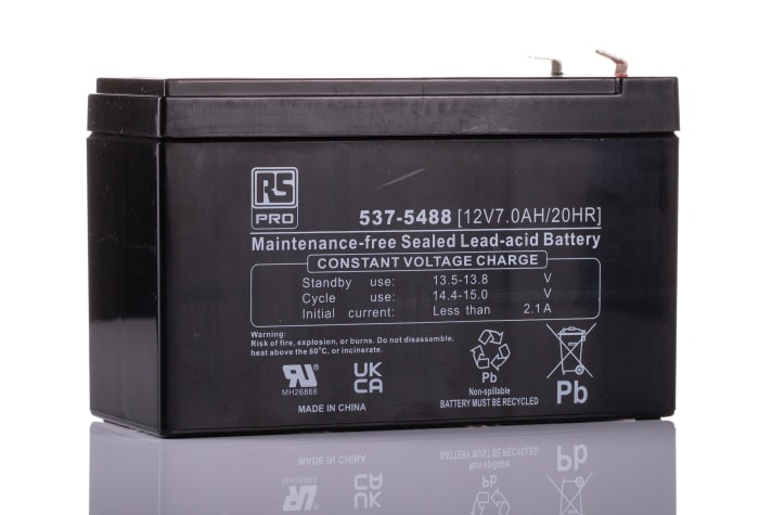 Batterie au plomb étanche RS PRO 12V 7Ah
