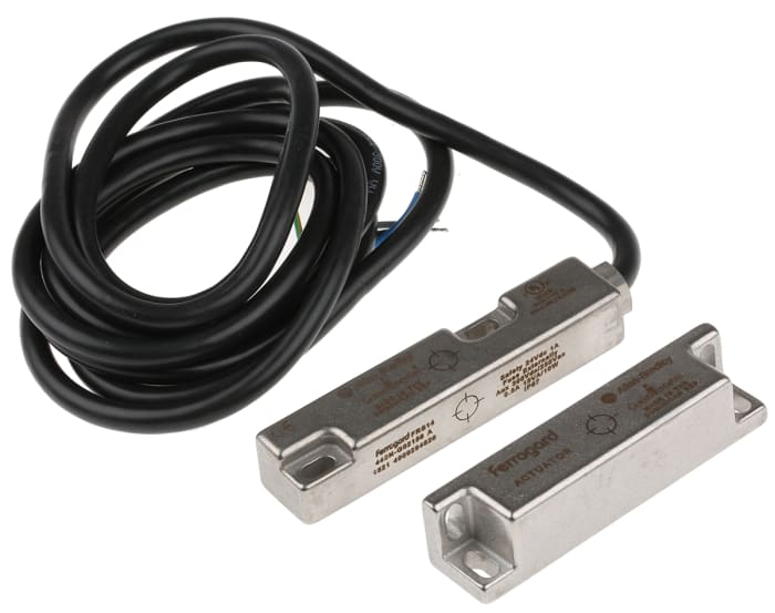 Allen Bradley Guardmaster 440N Series Magnetic Non-Contact Safety Switch, 24V dc, Stainless Steel Housing, NC, 2m Cable