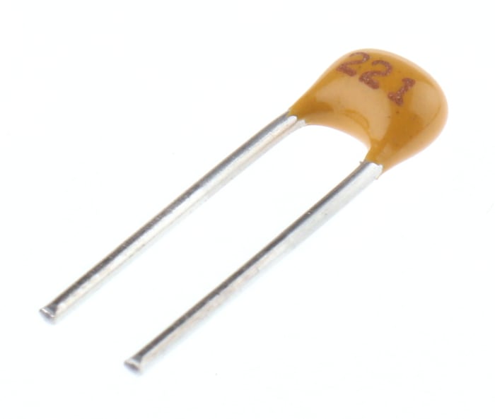 KEMET 220pF Multilayer Ceramic Capacitor MLCC, 200V dc V, ±5% , Through Hole