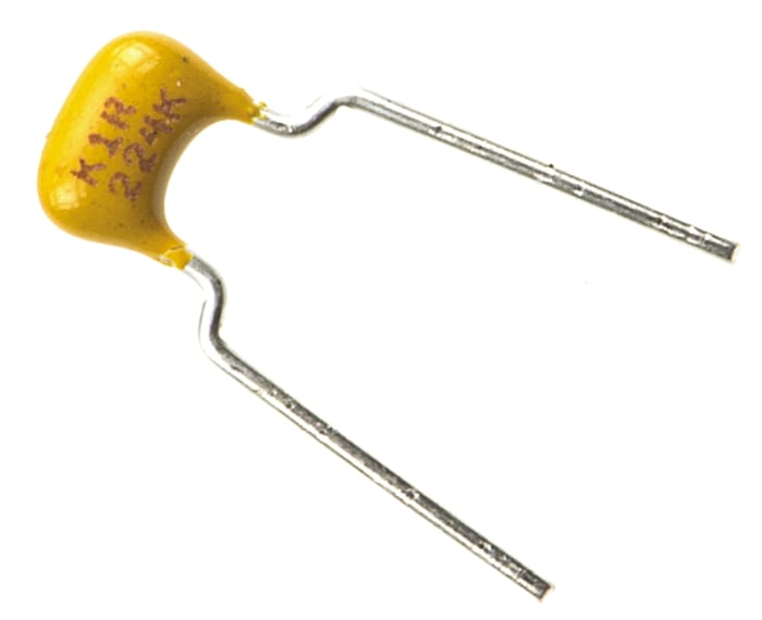 KEMET 220nF Multilayer Ceramic Capacitor MLCC, 100V dc V, ±10% , Through Hole