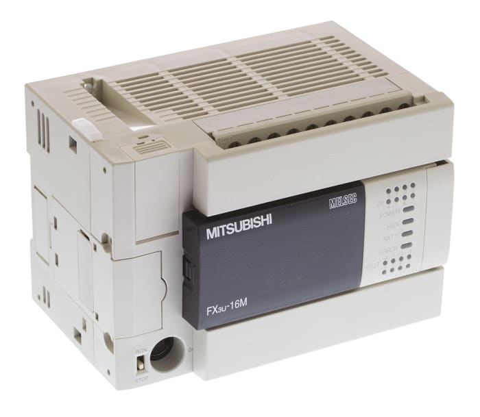 Mitsubishi Electric FX3U Series Logic Module, 100 → 240 V ac Supply, Relay Output, 8-Input, Sink, Source Input