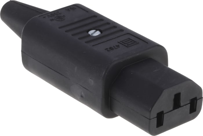 Schurter C13 Cable Mount IEC Connector Socket, 10A, 250 V