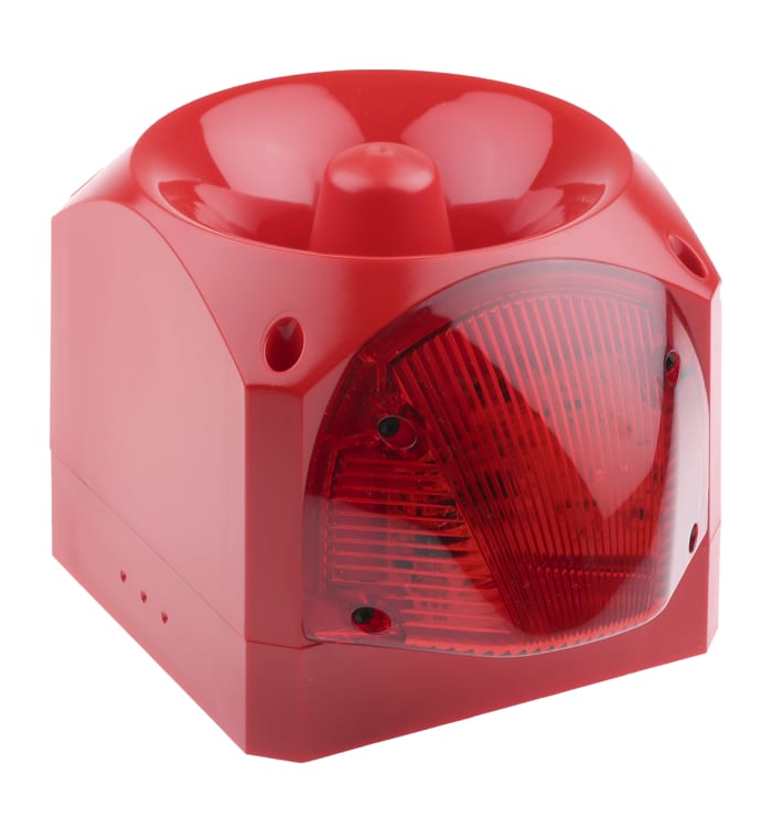 Indicator luminoso y acústico Xenón Klaxon Nexus, 10 → 60 V dc, Rojo, Intermitente, 110dB @ 1m