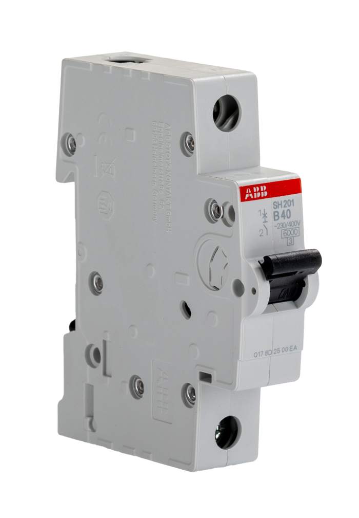 ABB Compact Home SH200 MCB, 1P, 40A Curve B, 440V AC, 60V DC, 6 kA Breaking Capacity
