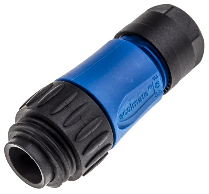 Amphenol Industrial Circular Connector, 6 + PE Contacts, Cable Mount, Plug, Male, IP67, Ecomate M Series