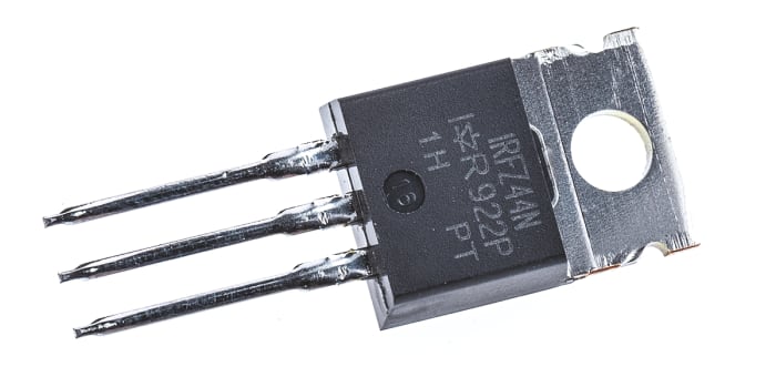 MOSFET Infineon IRFZ44NPBF, VDSS 55 V, ID 49 A, TO-220AB de 3 pines, , config. Simple