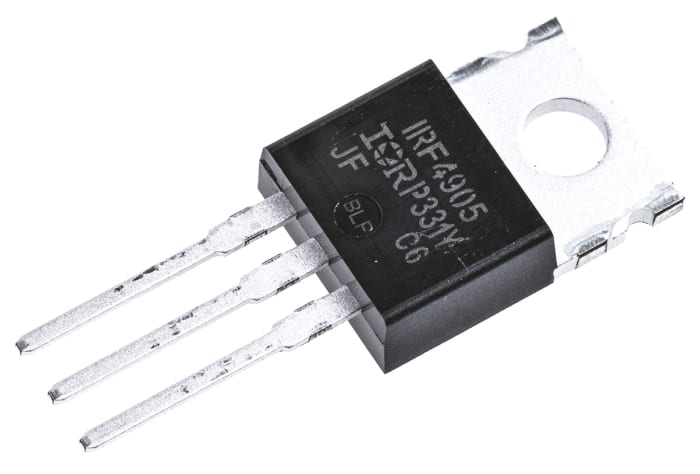 MOSFET Infineon IRF4905PBF, VDSS 55 V, ID 74 A, TO-220AB de 3 pines, , config. Simple