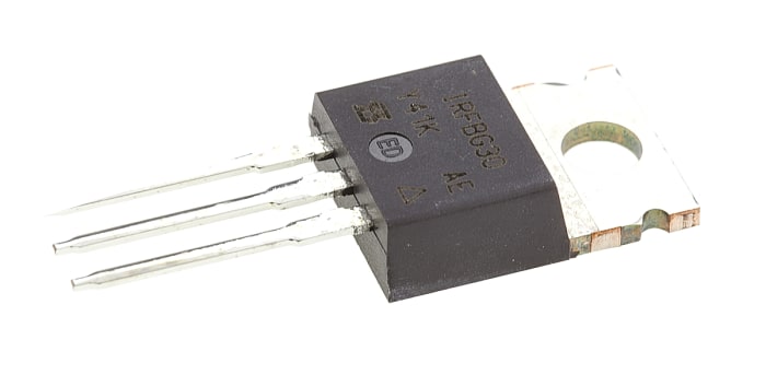 MOSFET Vishay IRFBG30PBF, VDSS 1.000 V, ID 3,1 A, TO-220AB de 3 pines, , config. Simple