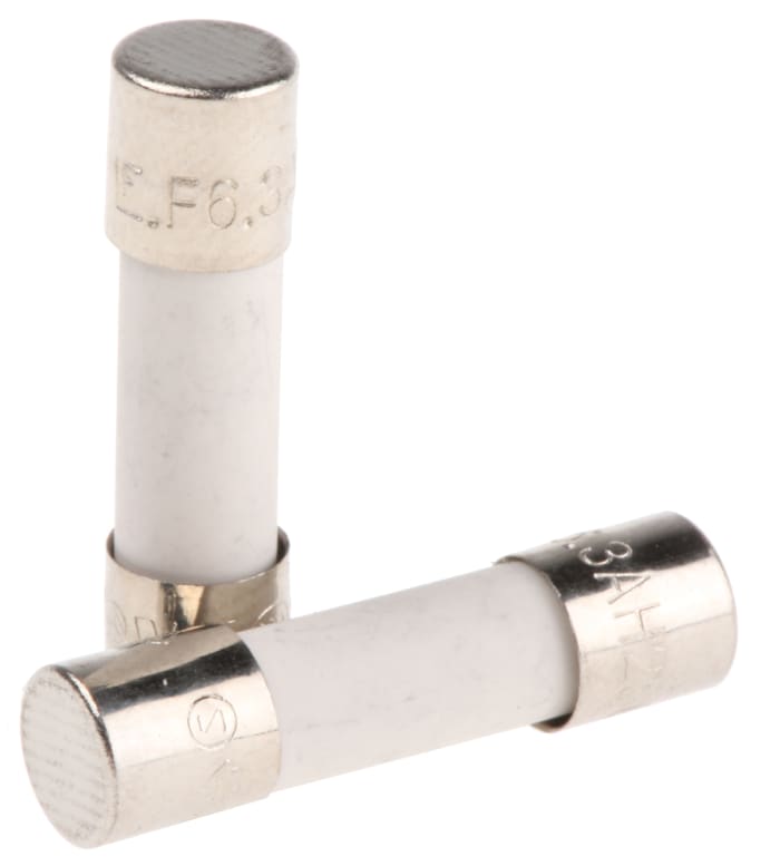 Fusible de cartucho cerámico Littelfuse, serie 216, 250V ac, 6.3A, 5 x 20mm, acción rápida