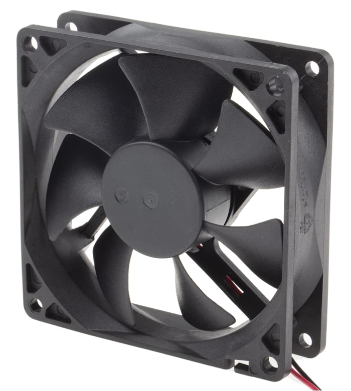 Ventilador Axial RS PRO de 92.5 x 92.5 x 25mm, 24 V dc, 2.9W, 2400rpm, caudal 74.8m³/h, 31dB