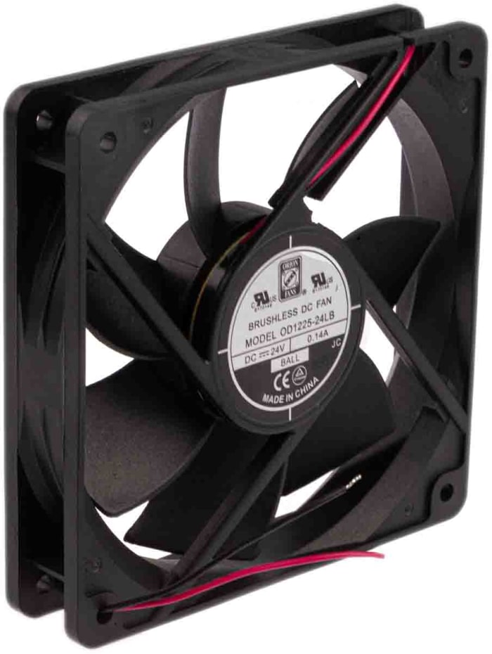 Ventilateur axial RS PRO 12 V dc, 122.3 m³/h, 120 x 120 x 25mm, 3W